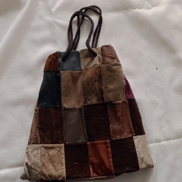Vintage Patchwork Leather Tote Bag - Picture 4 of 5